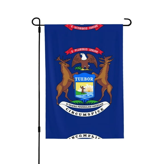Michigan Flag House Flag 28 X 40 Inch Garden Flag Decorative House Yard Double Sided Flag For Decoration