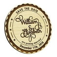 thumbnail image 2 of Custom Engraved Wooden Magnet Personalized Gift 10 Rustic Wedding Save the Date Wooden Magnet, 2 of 2