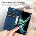 thumbnail image 7 of Jiahe Cover For Samsung Galaxy A14 6.6 inch Wallet Case,Magnetic Shockproof Flip Leather with Card Holder Kickstand Case Cover,Blue, 7 of 7