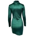 thumbnail image 5 of ICHUANYI Womens Elegant New Trending Turtleneck Long Sleeve Solid Color Shirring Sheath Dress Spring Summer Fashion 2024, 5 of 6