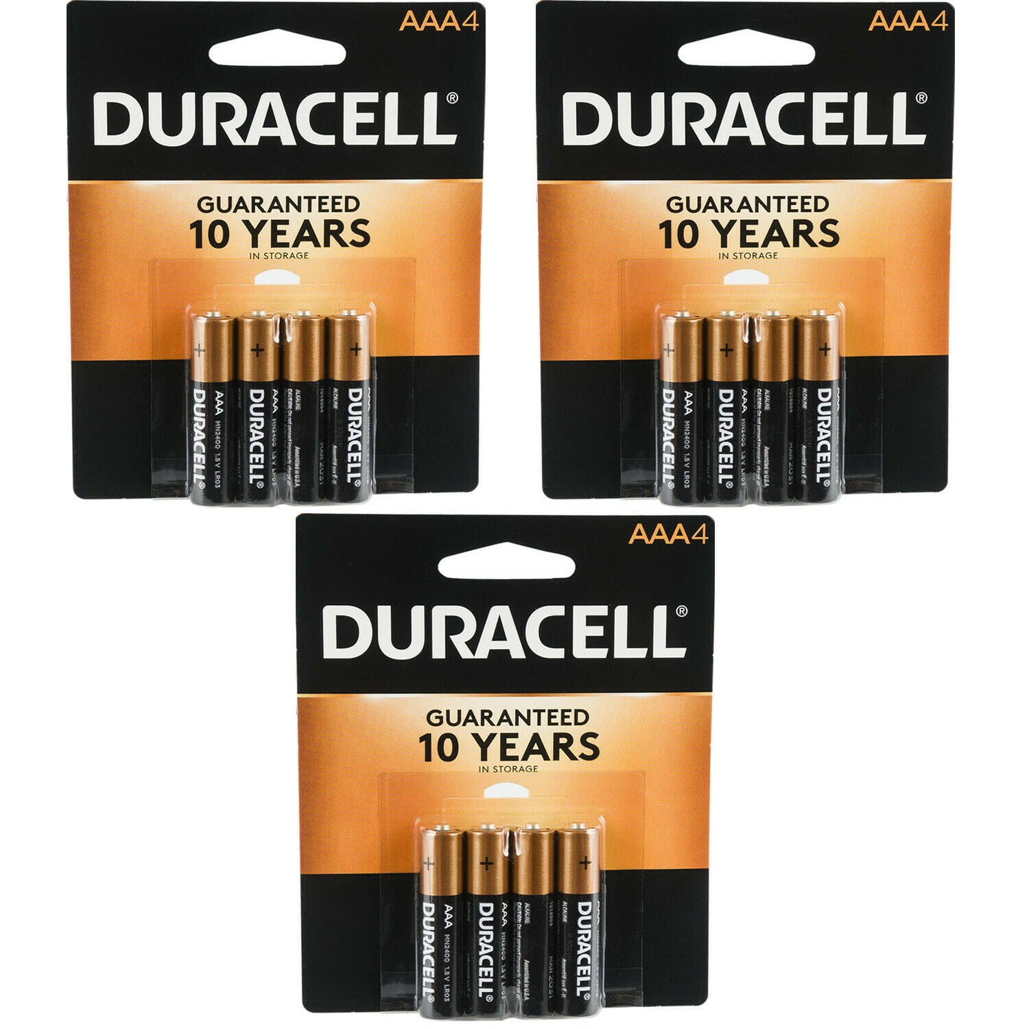 12 Piles Alcaline Duracell AAA / LR03
