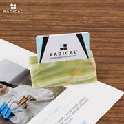 Radicaln Green Marble Business Card Holder 4 Inch – Elegant Office Desk Organizer | Premium Marble Credit Card Holder for Business Cards & Office Décor