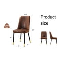 thumbnail image 3 of Brown Suede-like Velvet Four Dining Chairs for Comfortable Modern Office Dining, 3 of 7
