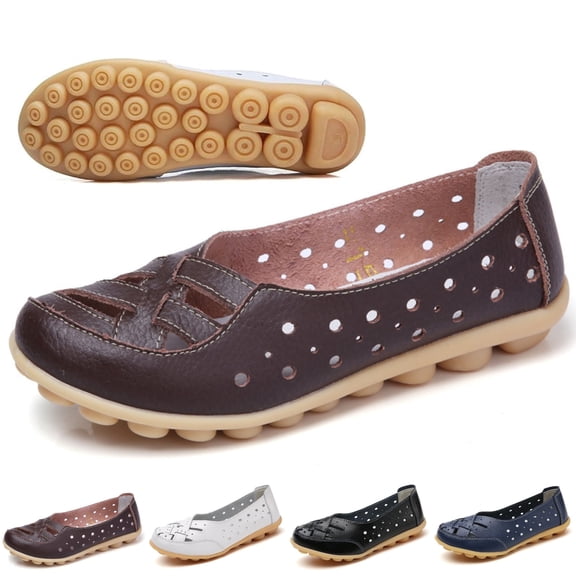 CHICVOMEY Comfort Loafers for Women Breathable Mesh Flats Soft Sole Flats for Dressy & Casual Slip-On Flats with Memory Foam