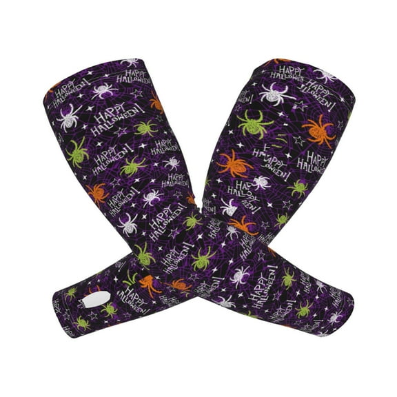 Lsque Halloween Cooling Arm Sleeves for Men & Women -Compression Sleeves to Cover Arms for Working,Sun Sleeves for UV Protection,Breathable, Moisture-Wicking