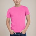 thumbnail image 2 of NIEWTR Baby Toddler Solid Color Short Sleeve T-Shirts for Boys Boys Summer Basic Cotton Crewneck Tee Shirt Tops（Pink,3-4 Years), 2 of 7