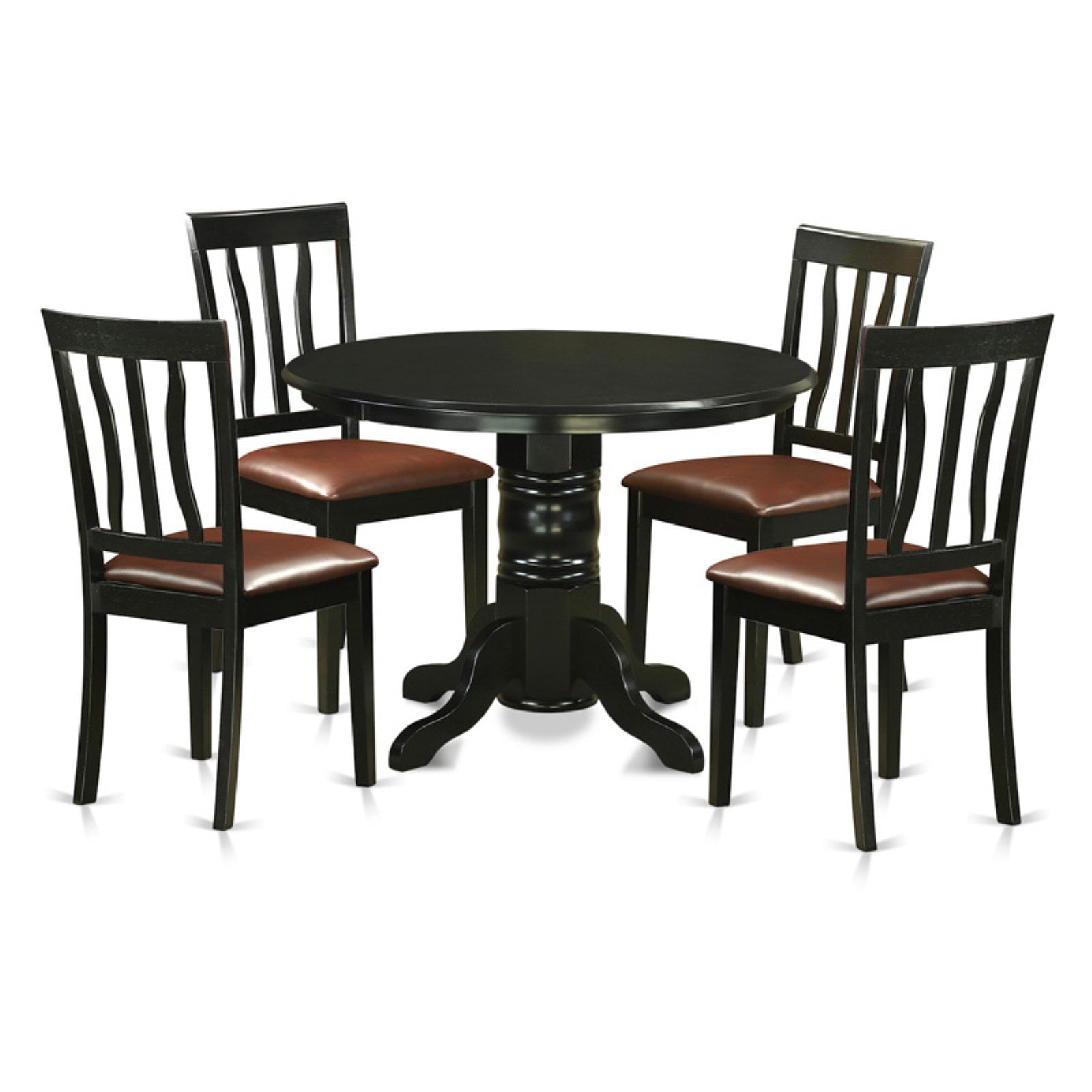 East West Furniture Shelton 5Piece Splat Back Dining Table Set