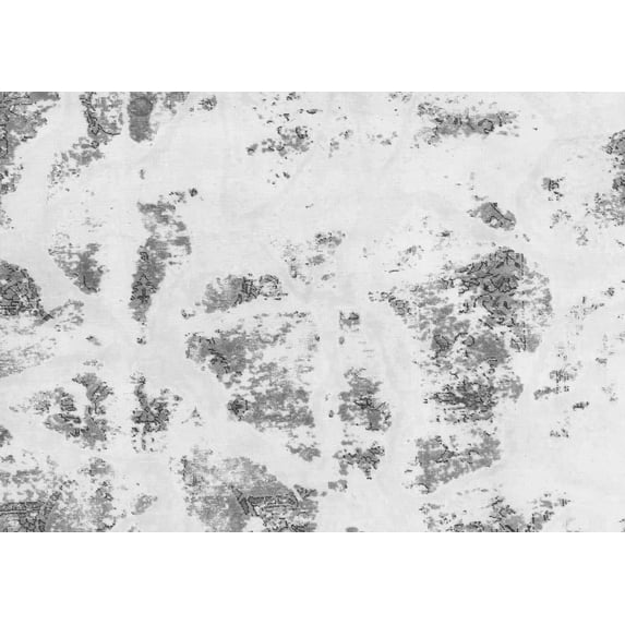 Ahgly Company Indoor Rectangle Abstract Gray Modern Area Rugs, 3' x 5'