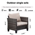 thumbnail image 5 of Ovios Outdoor Wicker Chairs Set 2 Pieces Patio Furniture All Weather High Back Patio Chairs, 5 of 8