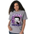 thumbnail image 3 of Kanji Style Cartoon Just Say Boop Women's Graphic T Shirt Tees Brisco Brands S, 3 of 5
