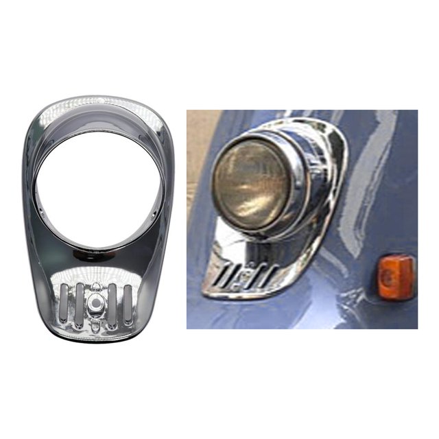 Cubierta de faro de motocicleta, cubierta decorativa protectora de plástico para denteros chapados en pta, apta cooter Julio Macarena Cubierta de faro