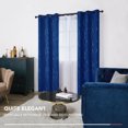 thumbnail image 4 of Deconovo Silver Printed Blackout Curtains - 2 Panels, Wave Dots Pattern, Grommet Top, 42"x108", Thermal Insulated Drapes for Bedroom & Living Room, Royal Blue, 4 of 8