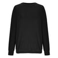 thumbnail image 5 of Lenago Women Crewneck Sweatshirts Fashion Comfortable Round-Neck Long Sleeve Casual T-shirt Blouse Fall Winter Outfits Clothes, 5 of 7