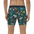 thumbnail image 2 of Men's Boxer Briefs, Christmas Dinosaur colorful Soft and Breathable Mens Underwear Boxer Briefs With Widen Waist, 2 of 5