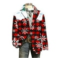 thumbnail image 4 of hlysgo Mens Christmas Blazers Trendy Snowflake Graphic Long Sleeve Sport Jacket Casual Stylish Corduroy Holiday Party Blazer Winter Suit Jackets Red XXXL, 4 of 4