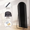 thumbnail image 2 of BEAUTYPEAK 71"x27.1" Arch Full Length Mirror Oversized Floor Mirrors for Standing Leaning, Black, 2 of 8