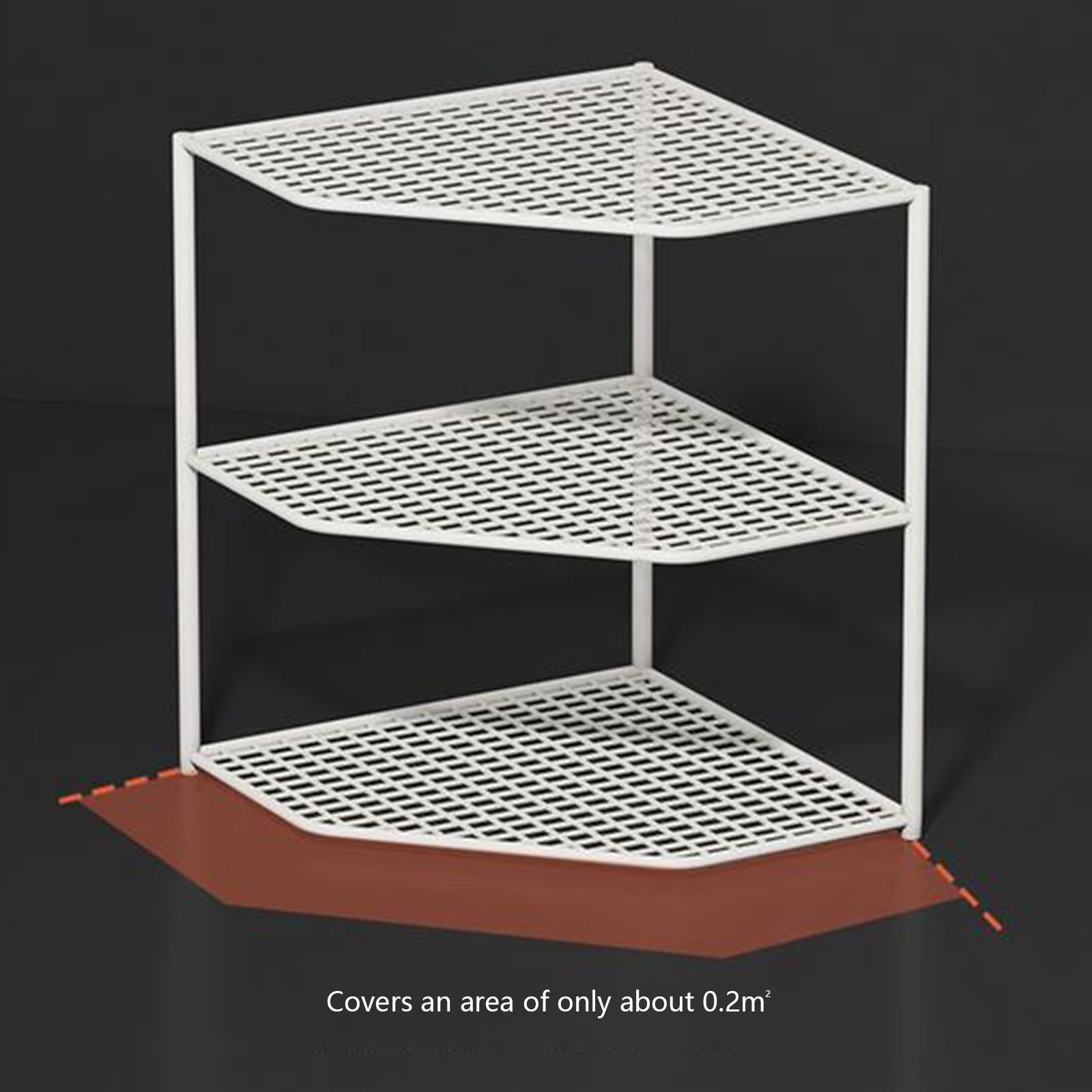 Vacemry Under $5 Kitchen Shelf Storage Rack, Countertop Corner Pot Organizer, Under Sink Layered Pan Holder, Metal Cabinet Cookware Stand, Space Saving Utensil Rack for Pots Pans