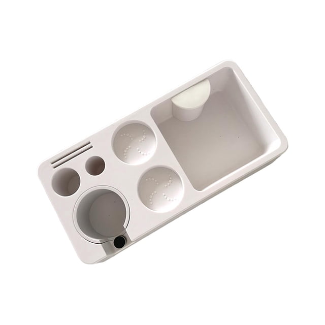 Soporte para filtro de café, estación de compactación de Espresso, herramienta de Barista antideslizante, caja organizadora de Espresso ajustable para blanco