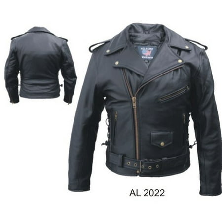 Men'S 50 Size Motorcycle Premium Buffalo Black Leather 3 front zippered pockets Biker Jacket With Antique