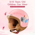 thumbnail image 2 of Casco de moto GjoiuAyd aprobado por el DOT para niños 3/4 con cara abierta, 2 of 7