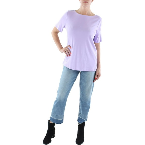 Charter Club Womens Supima Cotton Short Sleeves T-Shirt