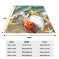 thumbnail image 3 of Pofeuu Seashell On The Beach Print Ultra-Soft Micro Fleece Blanket,for Bed Or Sofa,All Season Throw Blankets Flannel Blanket-40"x30", 3 of 7