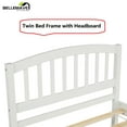 thumbnail image 6 of Bellemave Simple Style Twin Size Wood Platform Bed Frame Space Saving Twin Platform Bed with Trundle and Headboard, No Box Spring Needed, White, 6 of 11