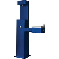 Outdoor Bottle Filling Station & Drinking Fountain, Blue Powder Coat