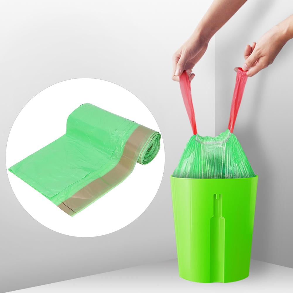 Garosa 15PCs 50*50cm Plastic Garbage Storage Bag Kitchen Trash Bin Bag Drawstring Trash Bags