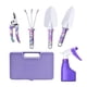 thumbnail image 4 of 5/10 juegos de herramientas de jardín portátiles con estampado floral púrpura regalos de jardín para mujeres y hombres 5 piezas kusrkot Juegos de herramientas para jardines, 4 of 6