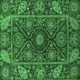 thumbnail image 1 of Ahgly Company Indoor Square Oriental Emerald Green Traditional Area Rugs, 3' Square, 1 of 4