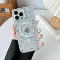 thumbnail image 1 of Étui pour iPhone 13 Pro Compatible avec MagSafe Étui Florale Transparente avec Motif de Branche de Fleurs pour Filles Femmes Étui Rigide Antichoc pour iPhone 13 Pro, Transparent, 1 of 4