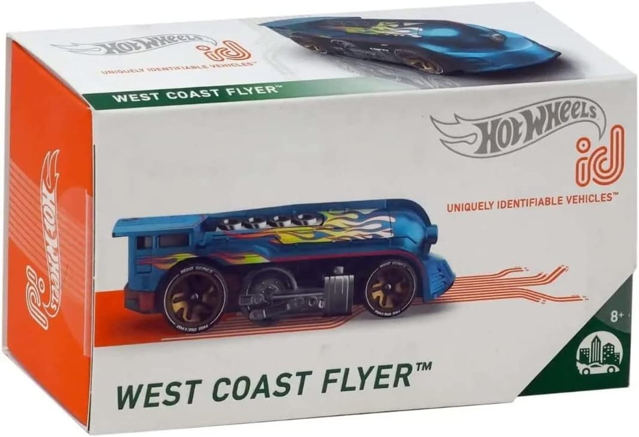 Hot Wheels ID West Coast Flyer, 1/64 Scale, Spectraflame Blue, HW