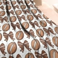 thumbnail image 3 of Brown Footballs and Bows Pattern Blanket,Comfortable Soft Lamb Wool Throw Blanket,All Season,Warm Lightweight Blankets for Sofa Bed Couch Living Room Chair,40"x50", 3 of 4