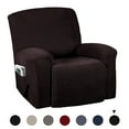 thumbnail image 2 of Recliner Stretch Sofa Slipcover Sofa Cover 1-Pieces Furniture Protector Couch Soft with Side Pocket Elastic Bottom Spandex Jacquard Fabric, 2 of 8