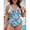 Blue Floral, variant on 2026 Sexy Print Tied Halter 2 Piece Plus Size Tankini Women High Waist Push UP Swimsuit Backless Beach Bathing Suit