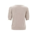 thumbnail image 4 of MESSUEN Short Sleeve Sweater for Women Knitted Sweater Baggy Sweater Womens Shirt Blouses for Women Dressy Casual Summer Tops for Women Tops Beige L, 4 of 4