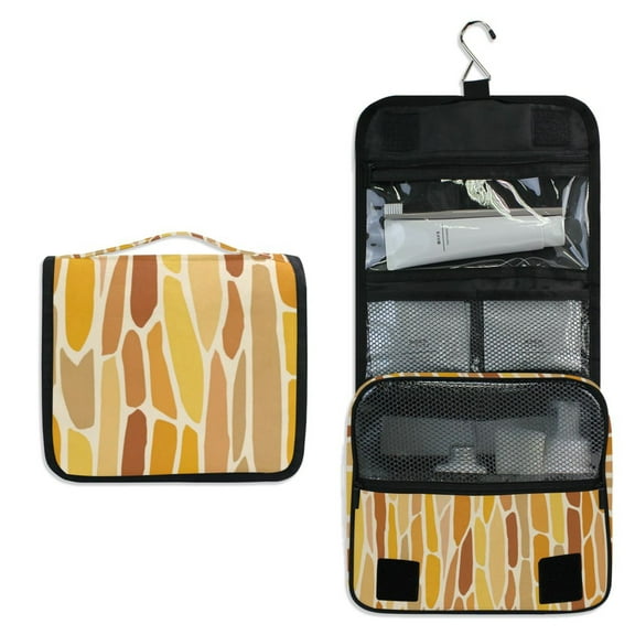 Travel Hanging Toiletry Bag Home Cosmetic Organizer Makeup Bag Giraffe Stripes