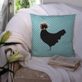 thumbnail image 3 of Polish Poland Chicken Animal Art Checkboard Design Fabric Decorative Pillow, 3 of 4