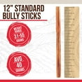 thumbnail image 4 of Best Dog Chews - Premium Bully Sticks (12") 100-Count - Natural, Rawhide-Free, Grain-Free - Promotes Joint & Dental Health - All Breeds & Sizes, 4 of 9