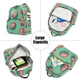 thumbnail image 5 of FORMRS Mini Backpack Purse for Women Quilted Travel Daypack Casual Shoulder Bag, Brown American Footballs, 5 of 7