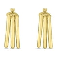 thumbnail image 3 of JewelStop 14K Yellow Gold Polished 3-Row Expanding Bar Hoop Earrings 15mm with Hinged Clasp Minimalist Jewelry for Women, 3 of 7