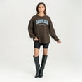 thumbnail image 3 of Women's Gameday Couture Brown North Carolina Tar Heels Leopard Oversized Sweatshirt, 3 of 4