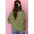 thumbnail image 5 of Redhotype Style Up with Our Charming Drop Shoulder Green Stripe Sweater!, 5 of 8