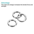 thumbnail image 4 of Uxcell 1.8mm x 14mm Fishing Split Rings, 100 Pack 304 Stainless Steel Double Flat Ring for Saltwater Freshwater, 4 of 5