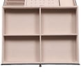 thumbnail image 5 of Miumaeov 3 Tier Watch Box Case Jewelry Organizer Watch Holder Display Case with Drawer PU Watch Storage Box with Pillow for Storing Watches and Glasses 9 * 6.7 * 5.3inch, 5 of 12