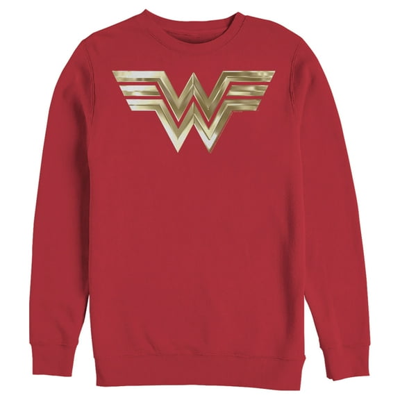 Men's Wonder Woman 1984 Metallic Logo Sweatshirt Red 3X Large