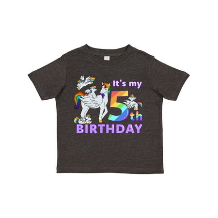 

Inktastic It s My 5th Birthday Unicorn Gift Toddler Boy or Toddler Girl T-Shirt