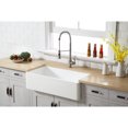 thumbnail image 3 of Gourmetier GKFA361810BC Arcticstone 36-Inch Solid Surface White Stone Apron-Front Single Bowl Farmhouse Kitchen Sink with Strainer in Matte White, 3 of 8