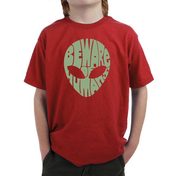 Boy's Word Art T-shirt - Beware of Humans